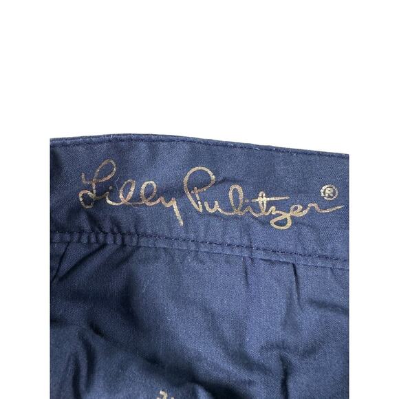 Lilly Pulitzer Buttercup Short Womens Size 2 Scalloped 5" Inseam Dark Blue - Picture 5 of 7